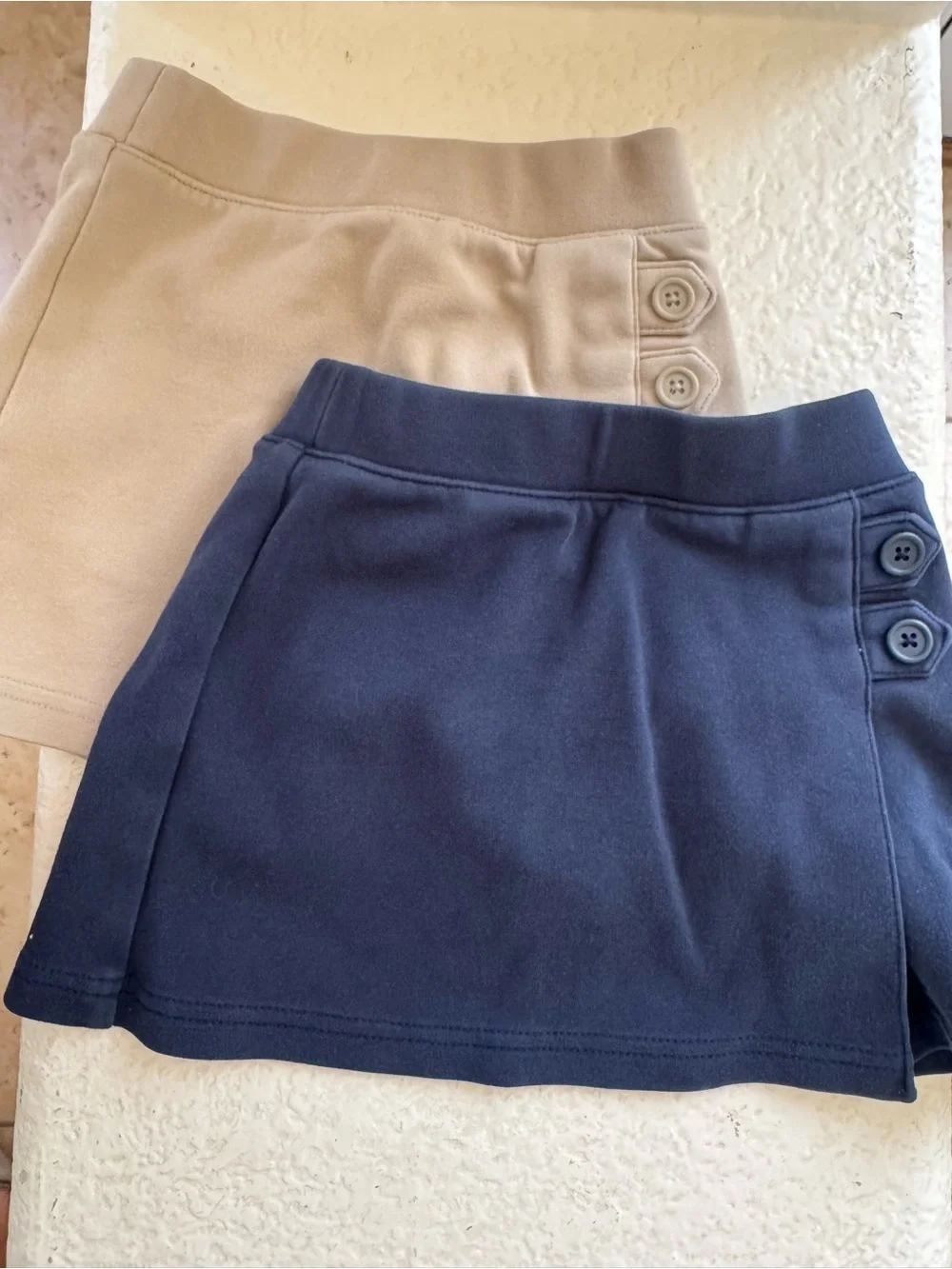 Cat & Jack Navy and Beige School Uniform Skort Set